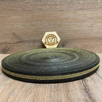 16098L-schw - Borte Lurex Sonderposten - 45m - Breite 16mm - Mittelalter LARP Karneval