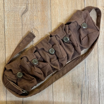 Tasche - Baumwolle - 5er Taschengürtel - braun