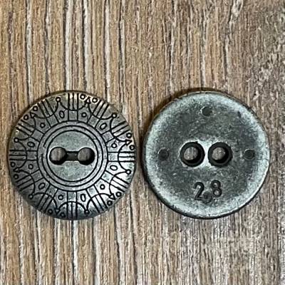 Knopf aus Metall- Schild – 2-Loch – 18mm - Ausverkauf
