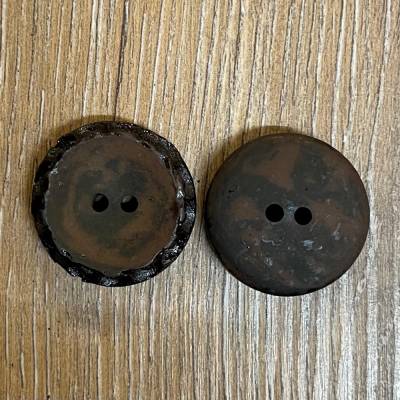 Knopf aus Polyester - dunkelbraun – 2-Loch – 30mm - Ausverkauf