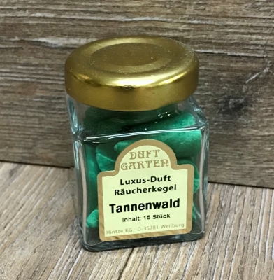 Räucherkegel - Luxus im Mini Glas - Tannenwald (grün)