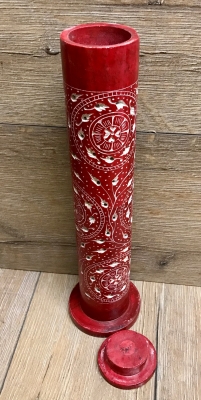 Räucherturm Speckstein - Shrila - rot