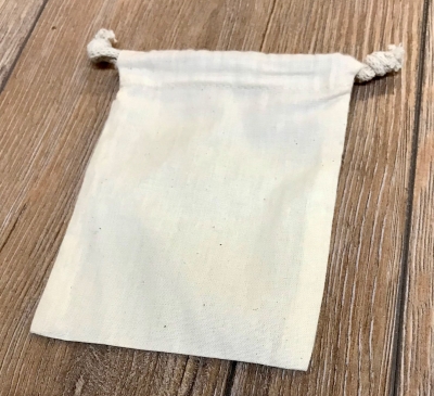 Baumwollbeutel mit Schnüren S - 14 x 10cm