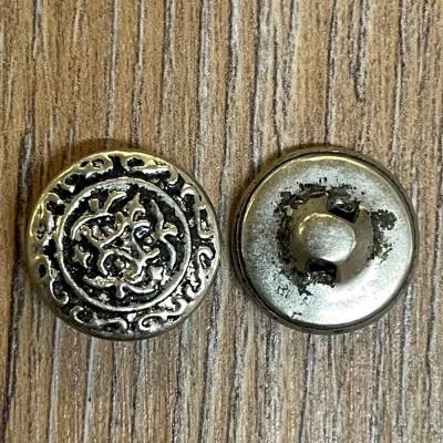 Knopf aus Metall - Ornament – Öse – 15mm