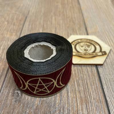 33 Borte Göttin Pentagramm brdx - 33mm - 5m Rolle - Mittelalter LARP Karneval