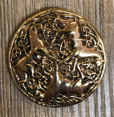 Anhänger - keltisch - Pferde massiv - Bronze