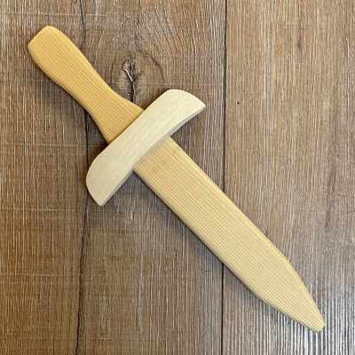 Holz Schwert - Dolch - Fichte unbehandelt - 34cm