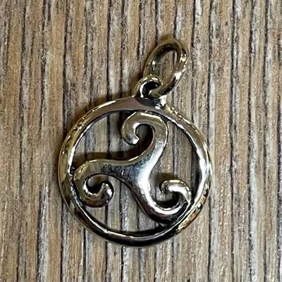 Anhänger - keltische Triskele im Kreis - 925er Silber