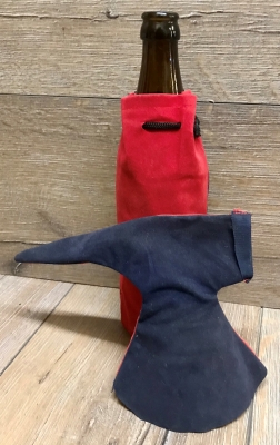 Flaschen Gugel - Flaschen Harlekine - rot/ blau