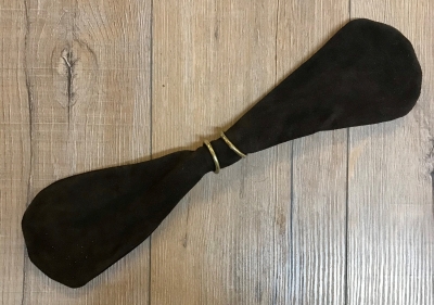 Tasche - Leder - Geldkatze aus Wildleder mit 2 Messingringen - braun