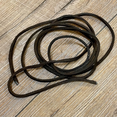 Lederband - 3mm, 1,8m - eckig - braun