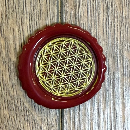 Siegel - Motiv Blume des Lebens - 24mm - inkl. Griff