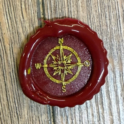 Siegel - Motiv Kompass - 24mm - inkl. Griff