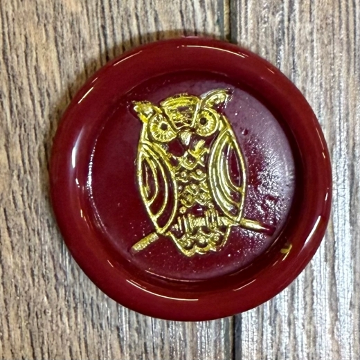 Siegel - Motiv Eule - 24mm - inkl. Griff