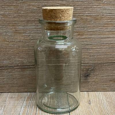 Glas - Korkenglas - 300ml - rund mit Presskorken