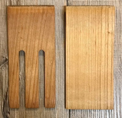 Holz Löffel - Salatbesteck aus Kirschholz - geölt - Ausverkauf