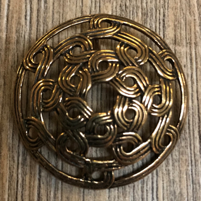 Anhänger - keltisch - Schild aus Flechtmustern durchbrochen - Bronze