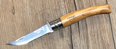 Opinel Slim-Line Rostfrei - Nr. 08 - Oliven-Holz - 11cm