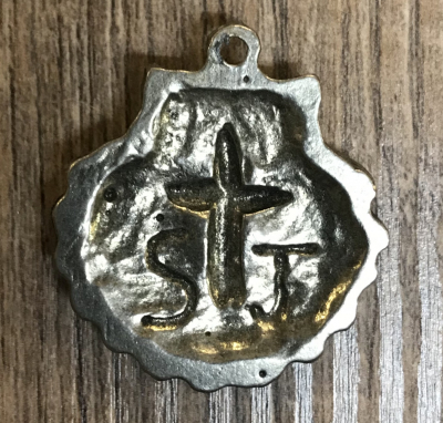 Pilgerabzeichen - Saint James (Scallop Shell) - Jacubs Muschel - brüniert - Ausverkauf