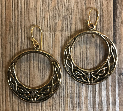 Ohrringe - Ohrhänger keltisch - Lunula - Bronze