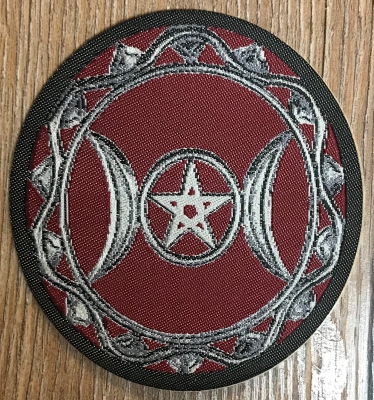 Aufnäher Patch Aufkleber - gewebt - Goddess Pentagram - 8cm