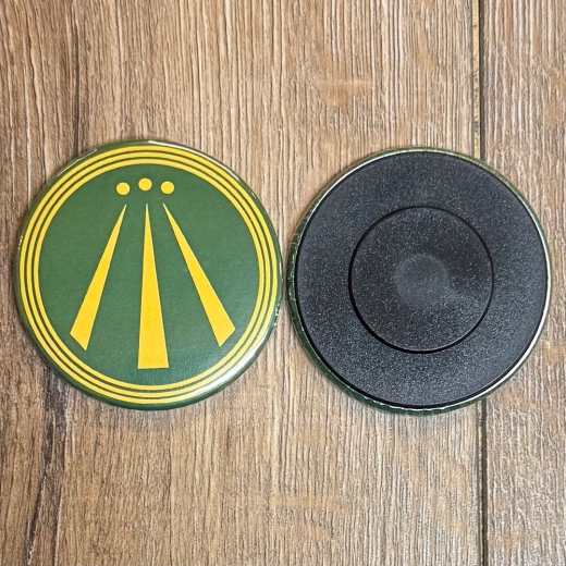 Magnet 59mm - AWEN - OBOD Druiden Symbol - grün