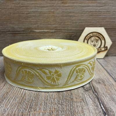 33070-beige - Borte Kornblume Sonderposten - 45m - Breite 33mm - Mittelalter LARP Karneval
