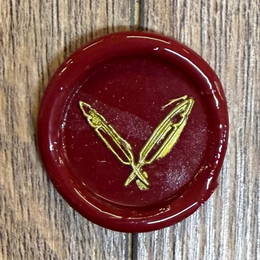 Siegel - Motiv Federkiele - 24mm - inkl. Griff