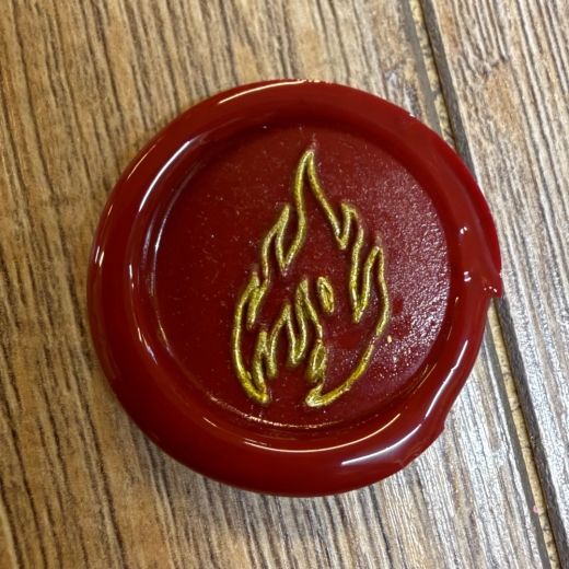 Siegel - Motiv Feuer - 24mm - inkl. Griff