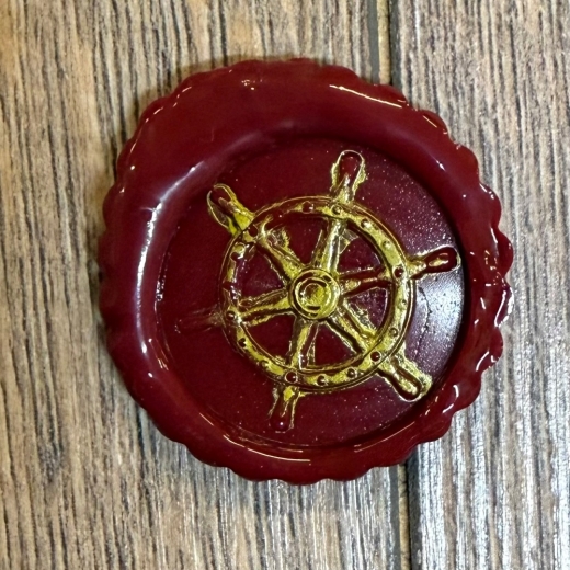 Siegel - Motiv Steuerrad - 24mm - inkl. Griff