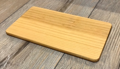 Holz Brett - Frühstücksbrett aus Kirsche, rechteckig, abgerundete Ecken, geölt - individuelle Lasergravur möglich