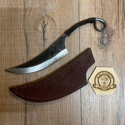 Messer - keltisch, geschmiedet mit Lederscheide - groß