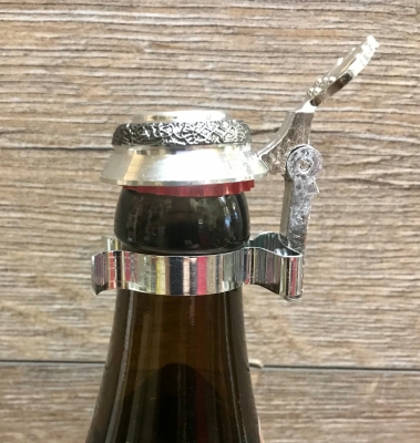 Flaschenverschluss aus Zinn flach - Met-, Wein- & Bierflasche