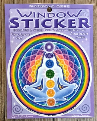 Fenster Aufkleber - Fensterbilder rund 10,5cm - Mandala Lichtkörper/ Light Body - Window Sticker