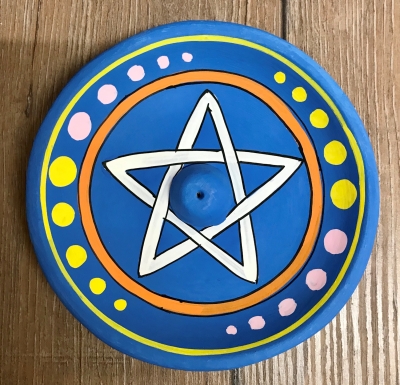 Räucherstäbchen - Halter aus Ton - Pentagramm