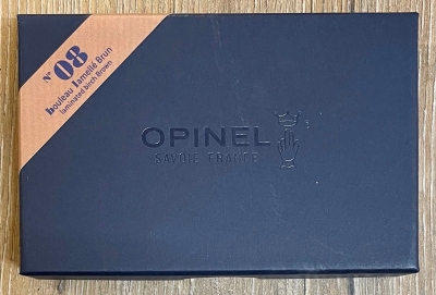 Opinel Rostfrei - Nr. 08 mit 11cm Heftlänge - Birke laminiert braun - 12C27 - in Geschenkbox