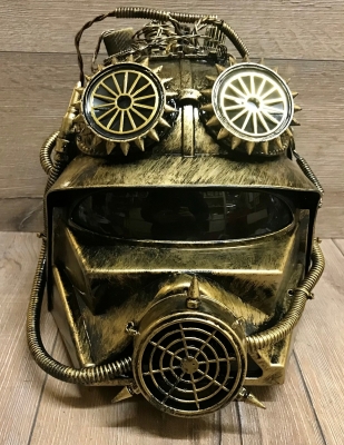 Steampunk - Helm - Alien Helmet - altgold