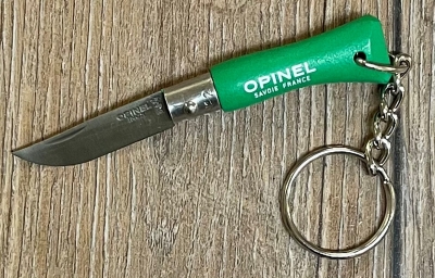 Opinel Schlüsselanhänger rostfrei - Nr. 02 mit 4,8cm Heftlänge - COLORAMA - grün