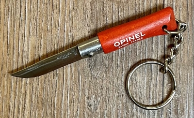 Opinel Schlüsselanhänger rostfrei - Nr. 02 mit 4,8cm Heftlänge - COLORAMA - orange