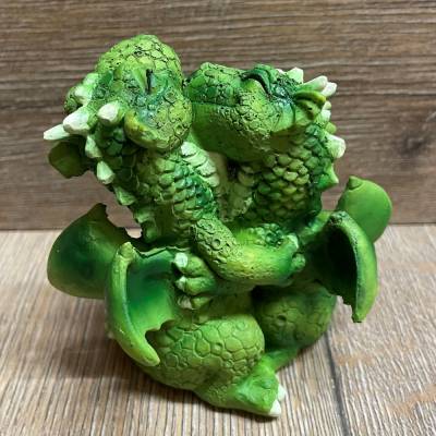 Figur - Lustige Drachen - Paar coloriert - Kuscheln