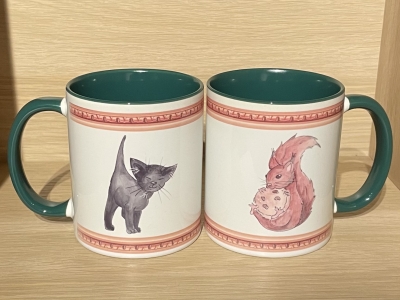 Tasse - Wichtelweihnacht Eichhörnchen & Kätzchen - Keramik