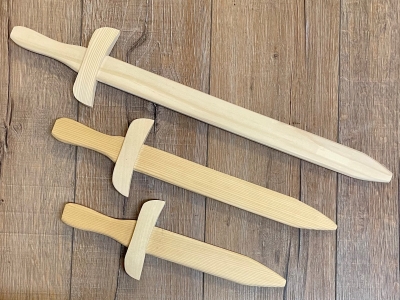 Holz Schwert - Kurzschwert - Fichte unbehandelt - 44cm