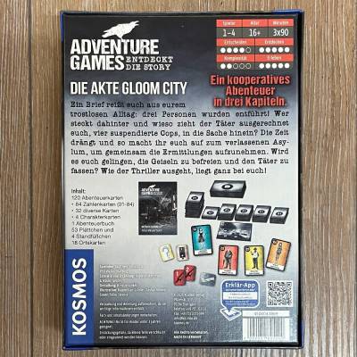 ADVENTURE GAMES - DIE AKTE GLOOM CITY - KOSMOS Verlag