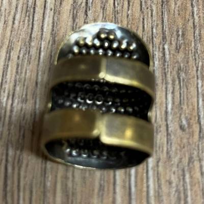 Nähzubehör - Fingerhut altmessing - Größe S