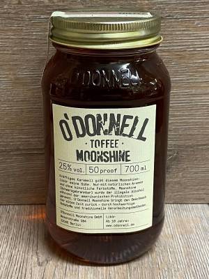 Moonshine O'Donnell - Classic Toffee 25% vol. - 700ml - Likör ohne künstliche Aromen oder Farbstoffe