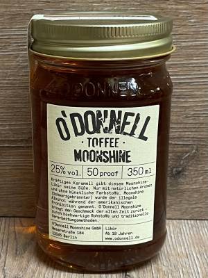 Moonshine O'Donnell - Classic Toffee 25% vol. - 350ml - Likör ohne künstliche Aromen oder Farbstoffe