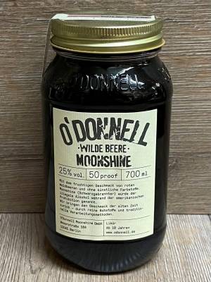 Moonshine O'Donnell - Classic Wilde Beere 25% vol. - 700ml - Likör ohne künstliche Aromen oder Farbstoffe