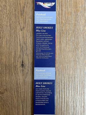 Räucherstäbchen - Blue Line - Patchouli - 10g - ca. 10Stck. - Holy Smokes