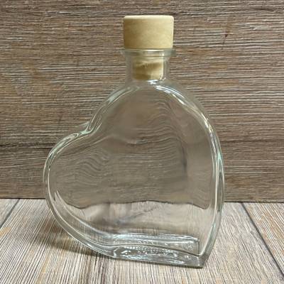 Flasche - Motiv - Passion Herzflasche 200ml mit PE Stopfen