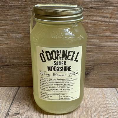 Moonshine ODonnell - Sommer-Sorte Sauer 25% vol. - 700ml - Likör mit natürlichen Aromen & ohne Farbstoffe - Ausverkauf - letzter Artikel